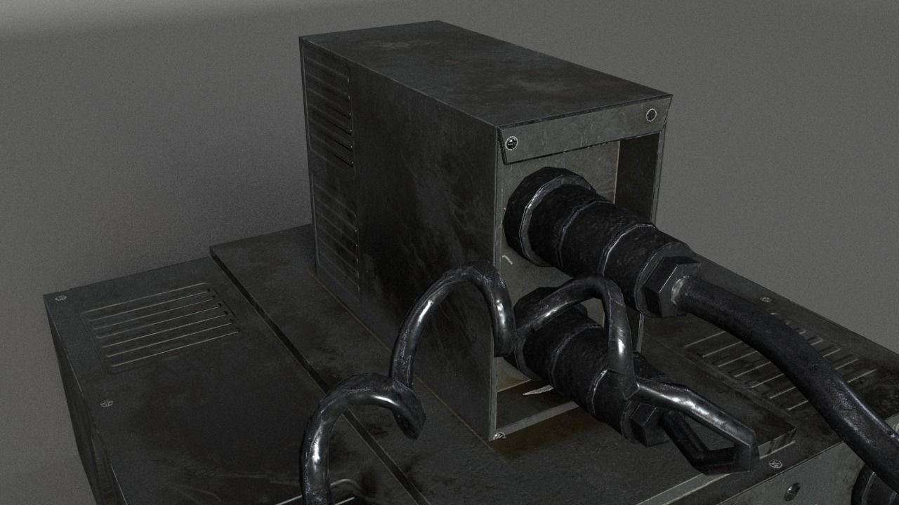 Military Radio Game Ready Low-poly 3D model_6