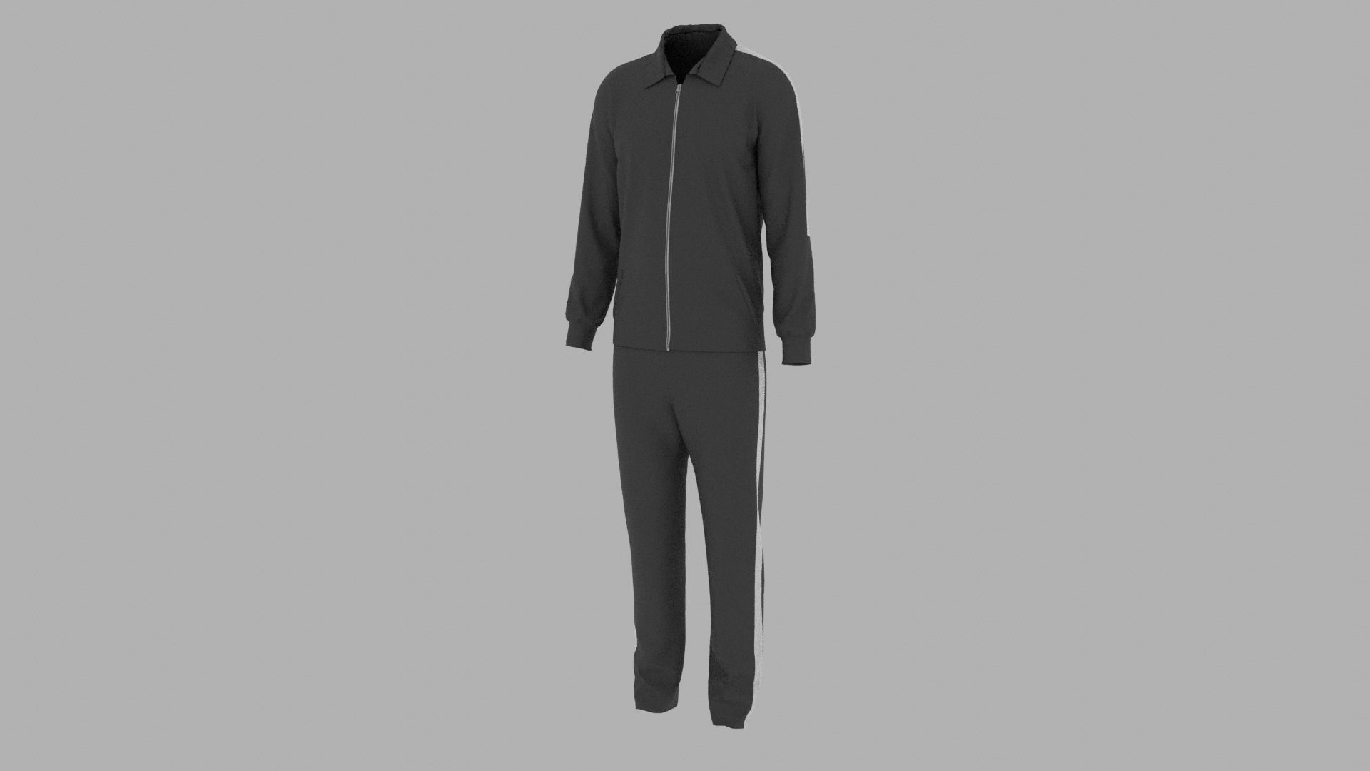 Sport Suit Low-poly 3D model_2