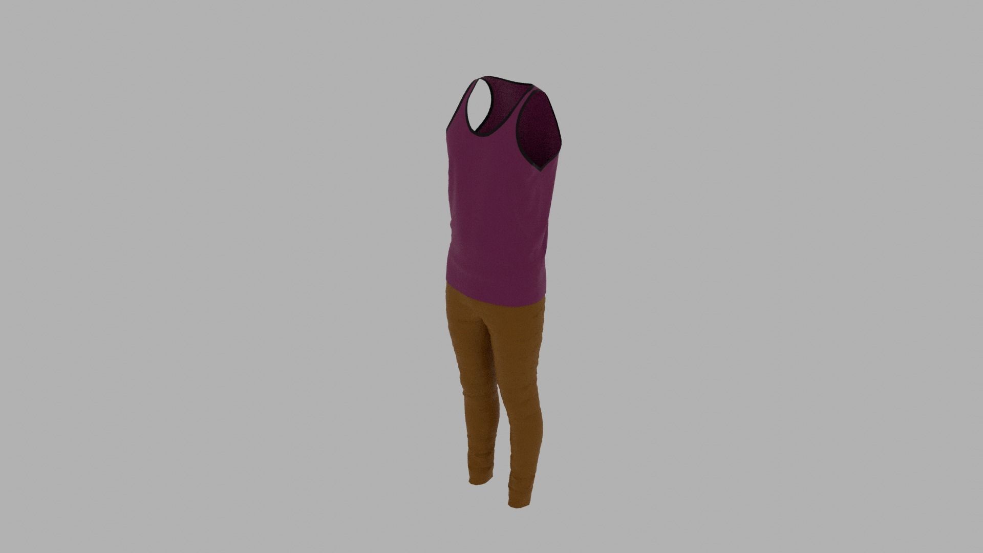 Sport Suit Low-poly 3D model_4
