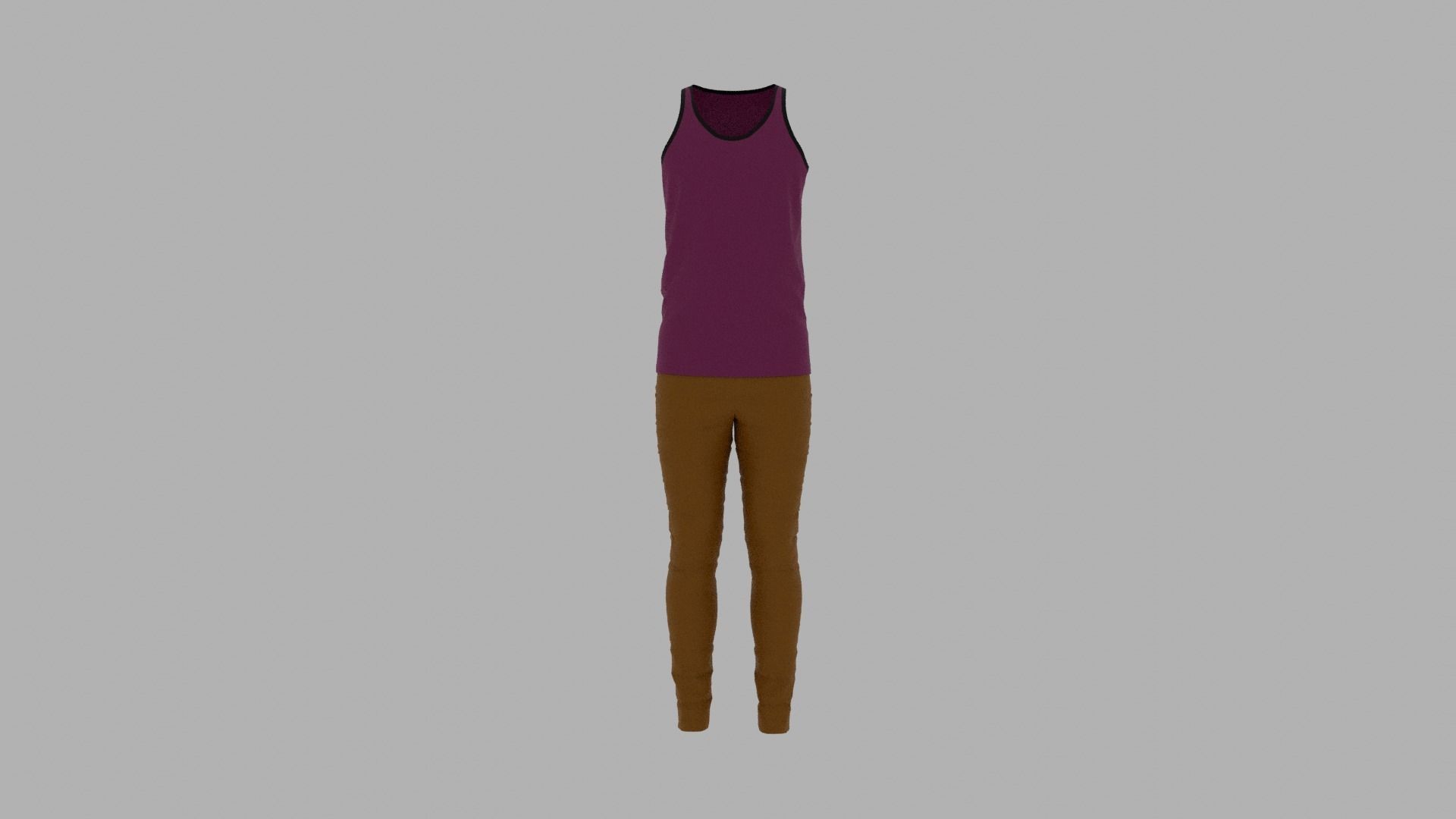 Sport Suit Low-poly 3D model_1