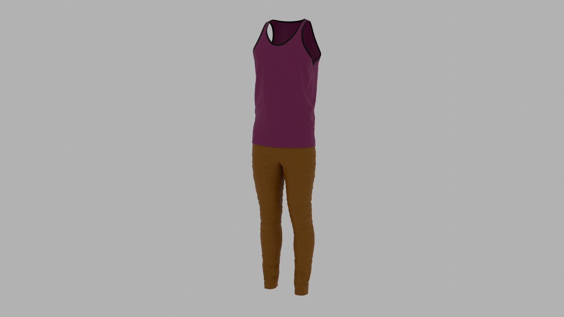 Sport Suit Low-poly 3D model_2