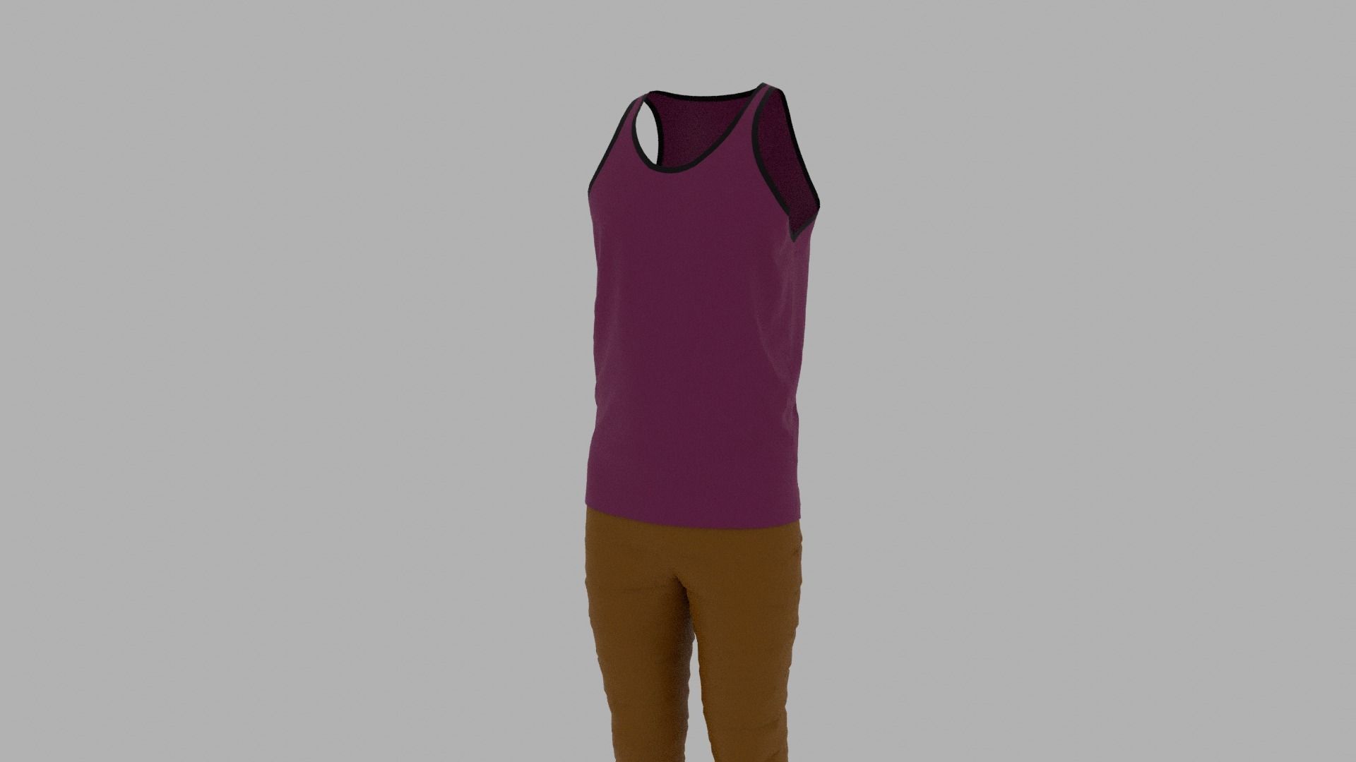 Sport Suit Low-poly 3D model_7