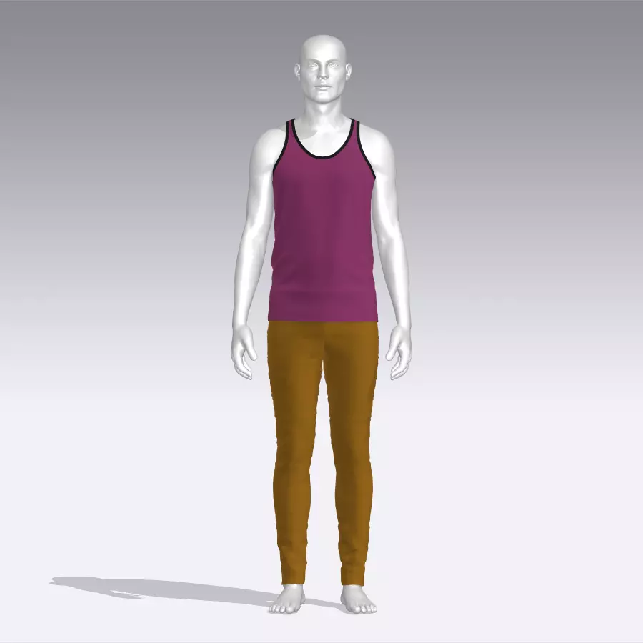 Sport Suit Low-poly 3D model_0
