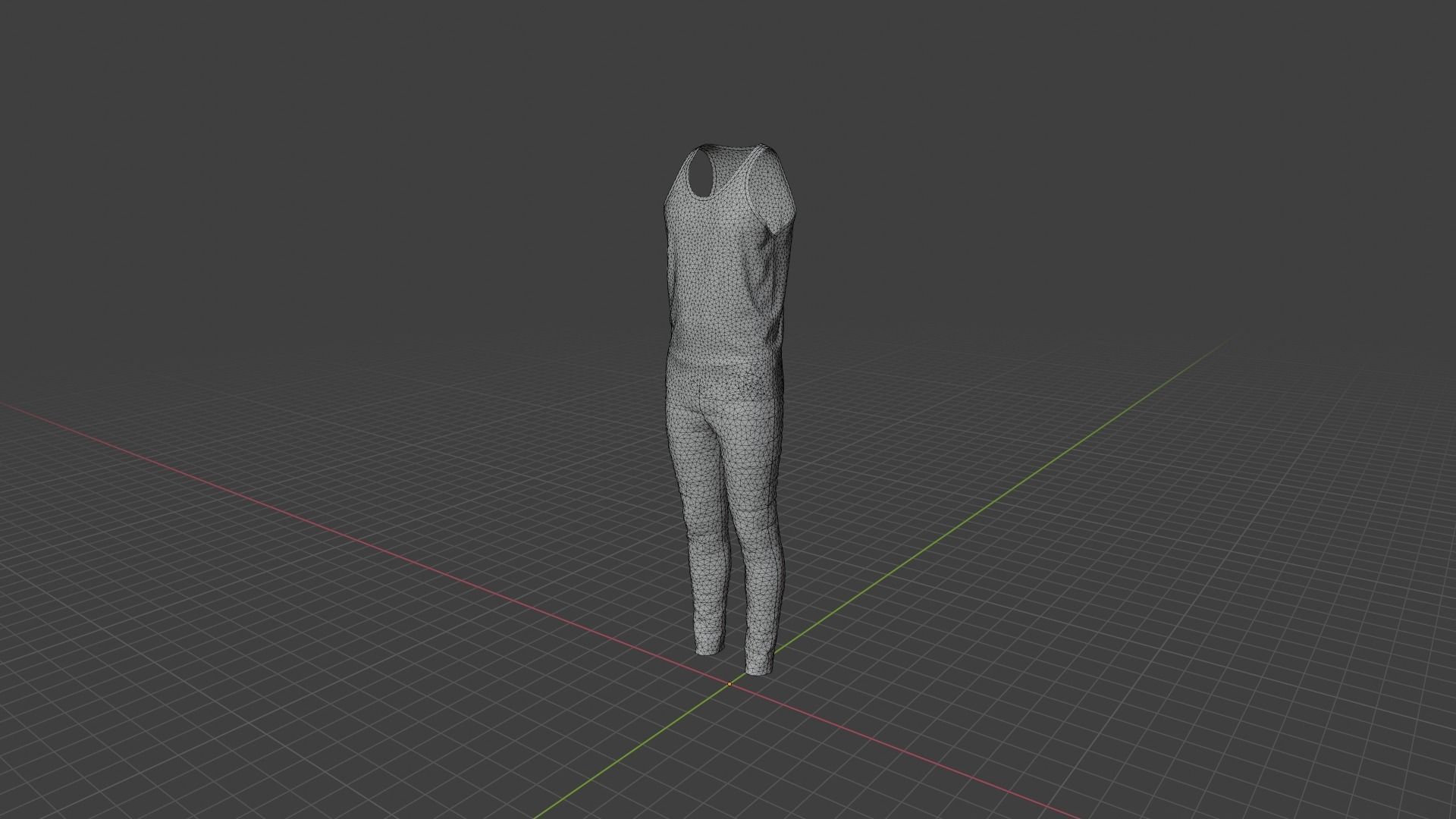 Sport Suit Low-poly 3D model_9