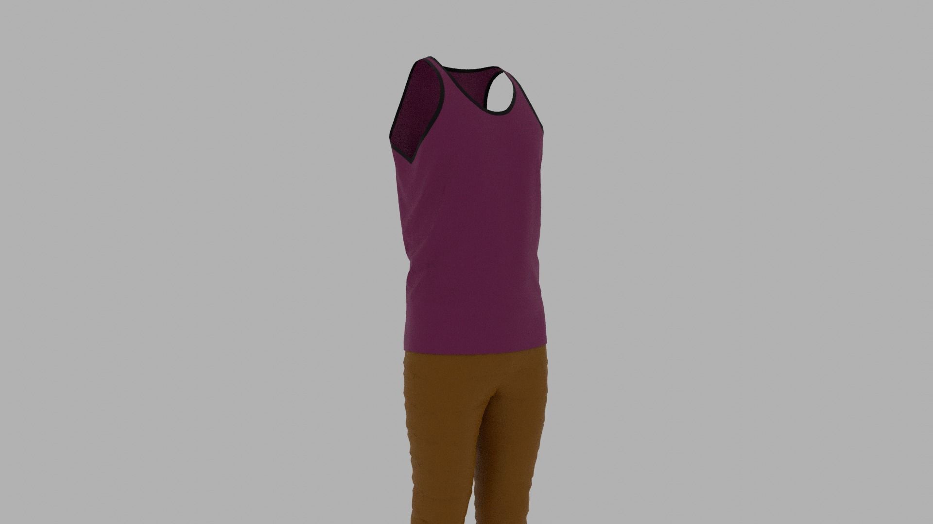 Sport Suit Low-poly 3D model_6
