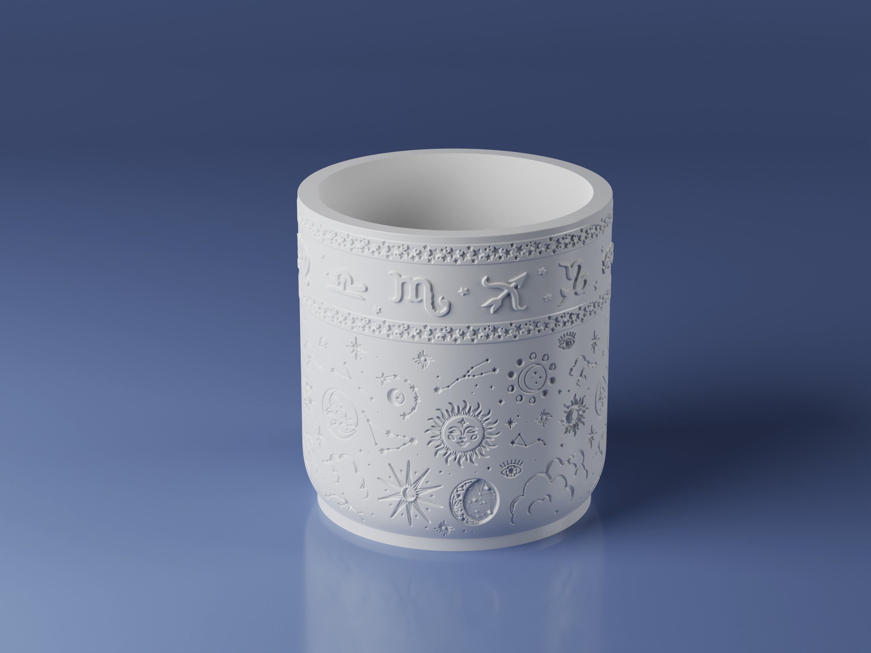 Vase pot planter pack - 8 pot flowers 3D print model_8