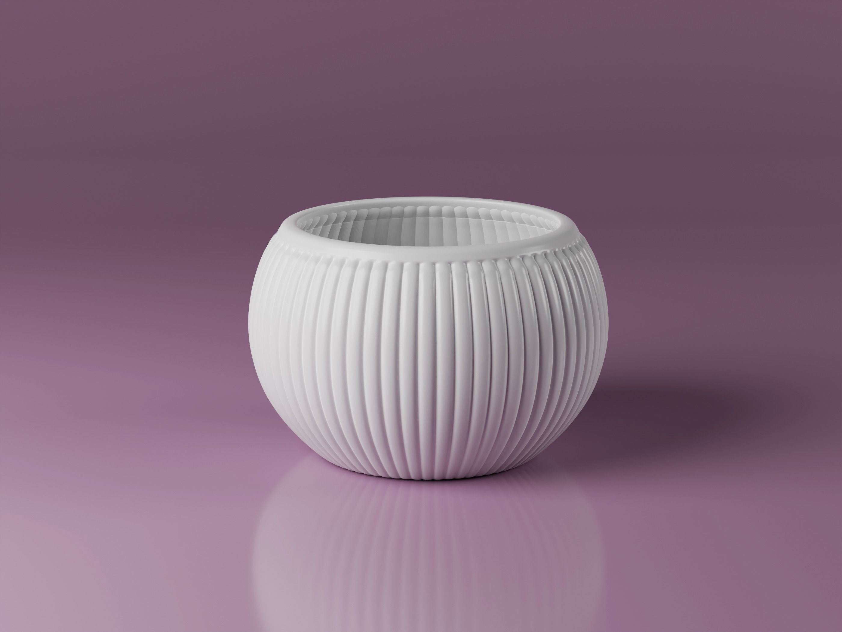 Vase pot planter pack - 8 pot flowers 3D print model_5