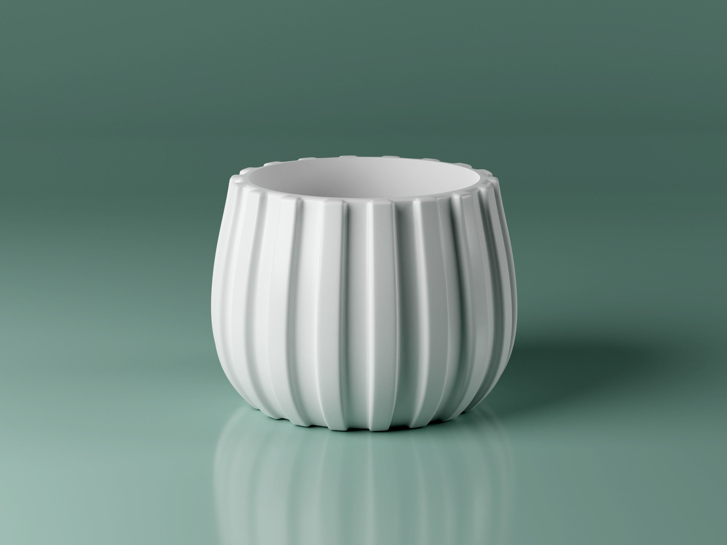 Vase pot planter pack - 8 pot flowers 3D print model_4