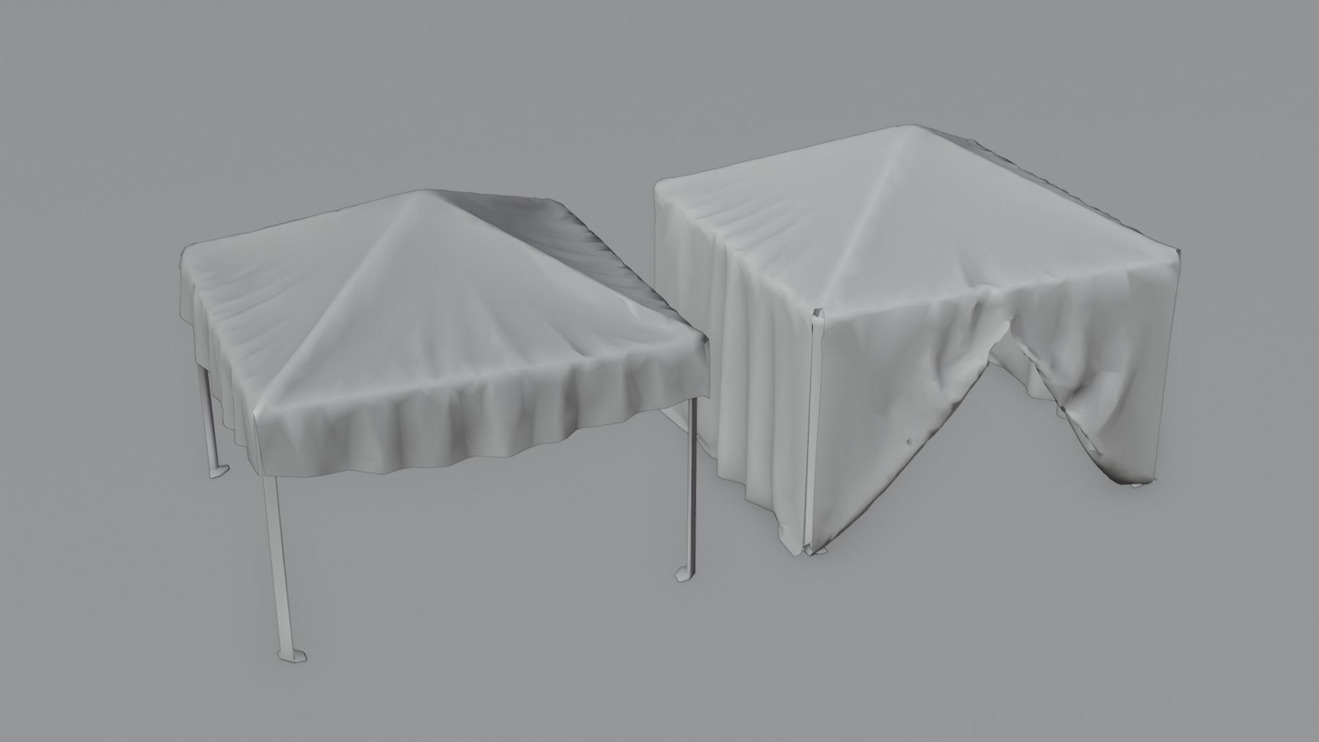Canopy Tents with multiple textures Low-poly 3D model_3