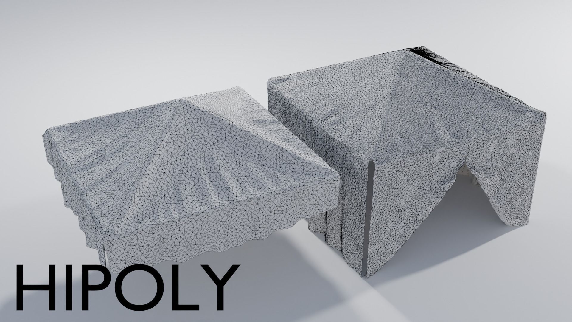 Canopy Tents with multiple textures Low-poly 3D model_9