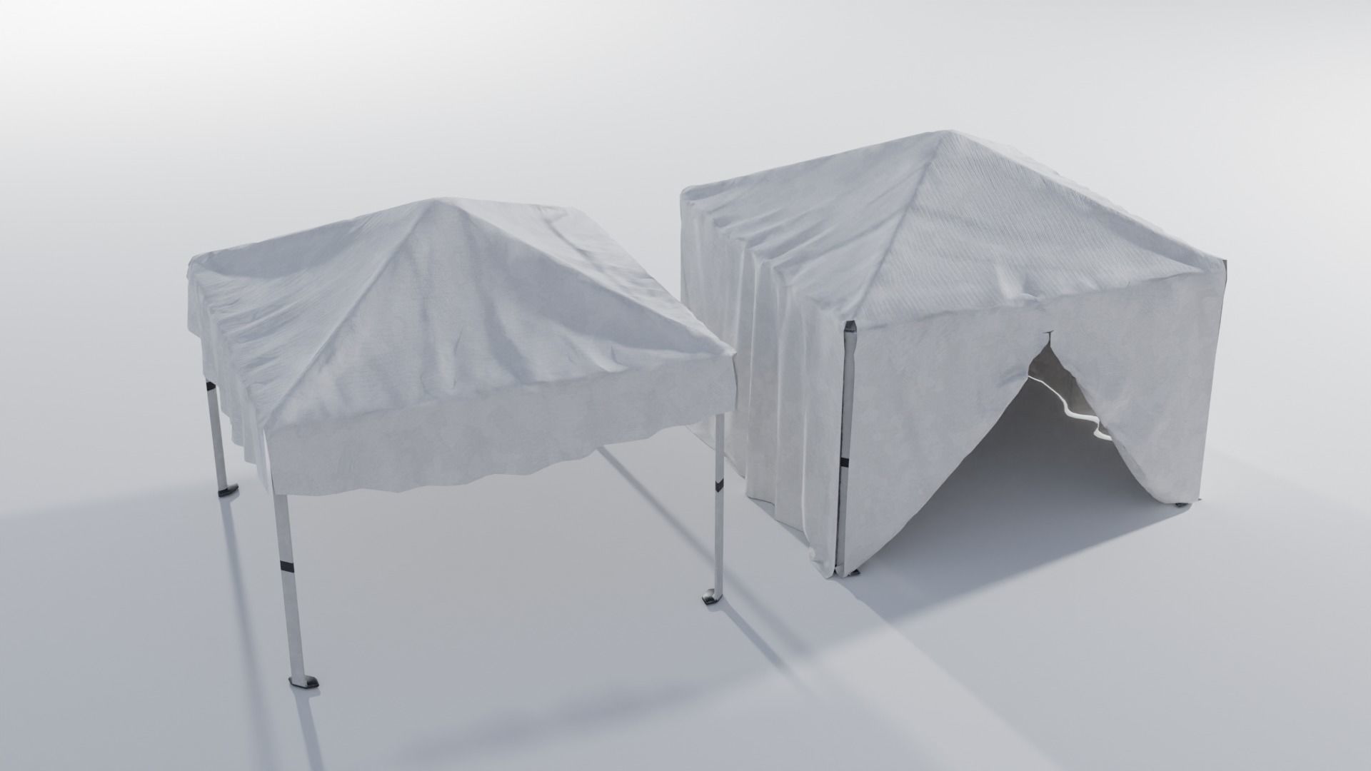 Canopy Tents with multiple textures Low-poly 3D model_1