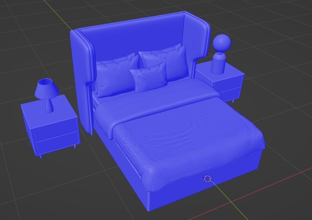 Modern Bed Design 03 3D model_5