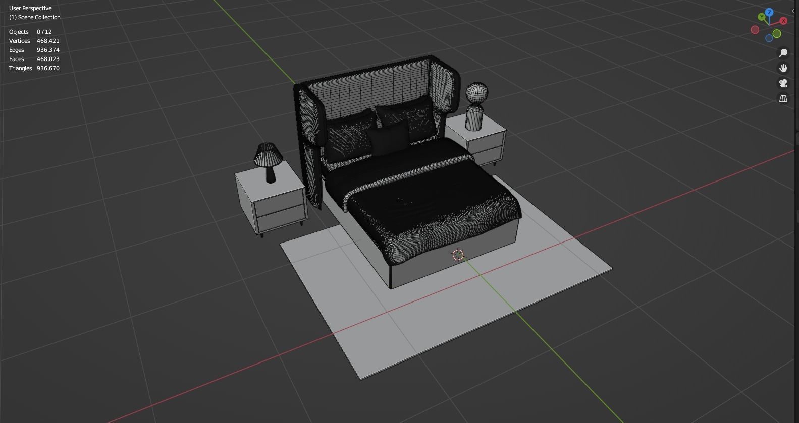 Modern Bed Design 03 3D model_6