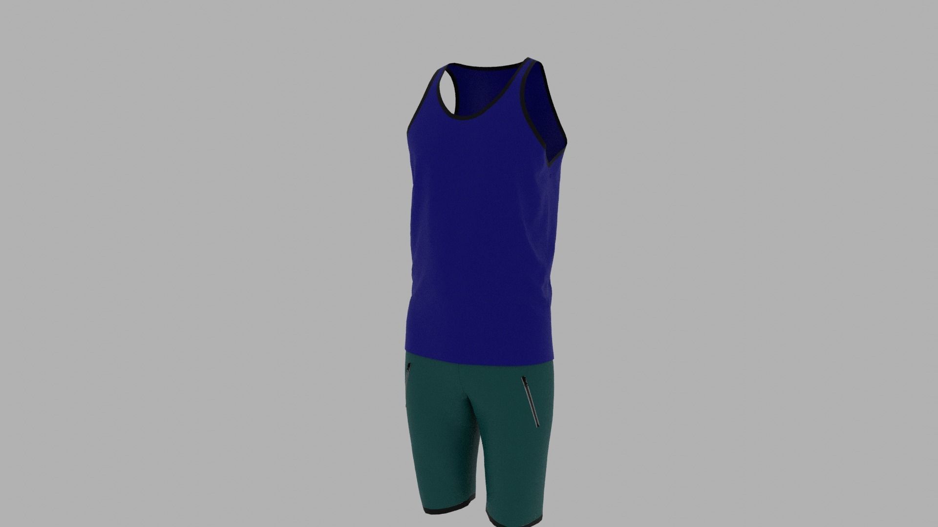 Sport Suit Low-poly 3D model_7
