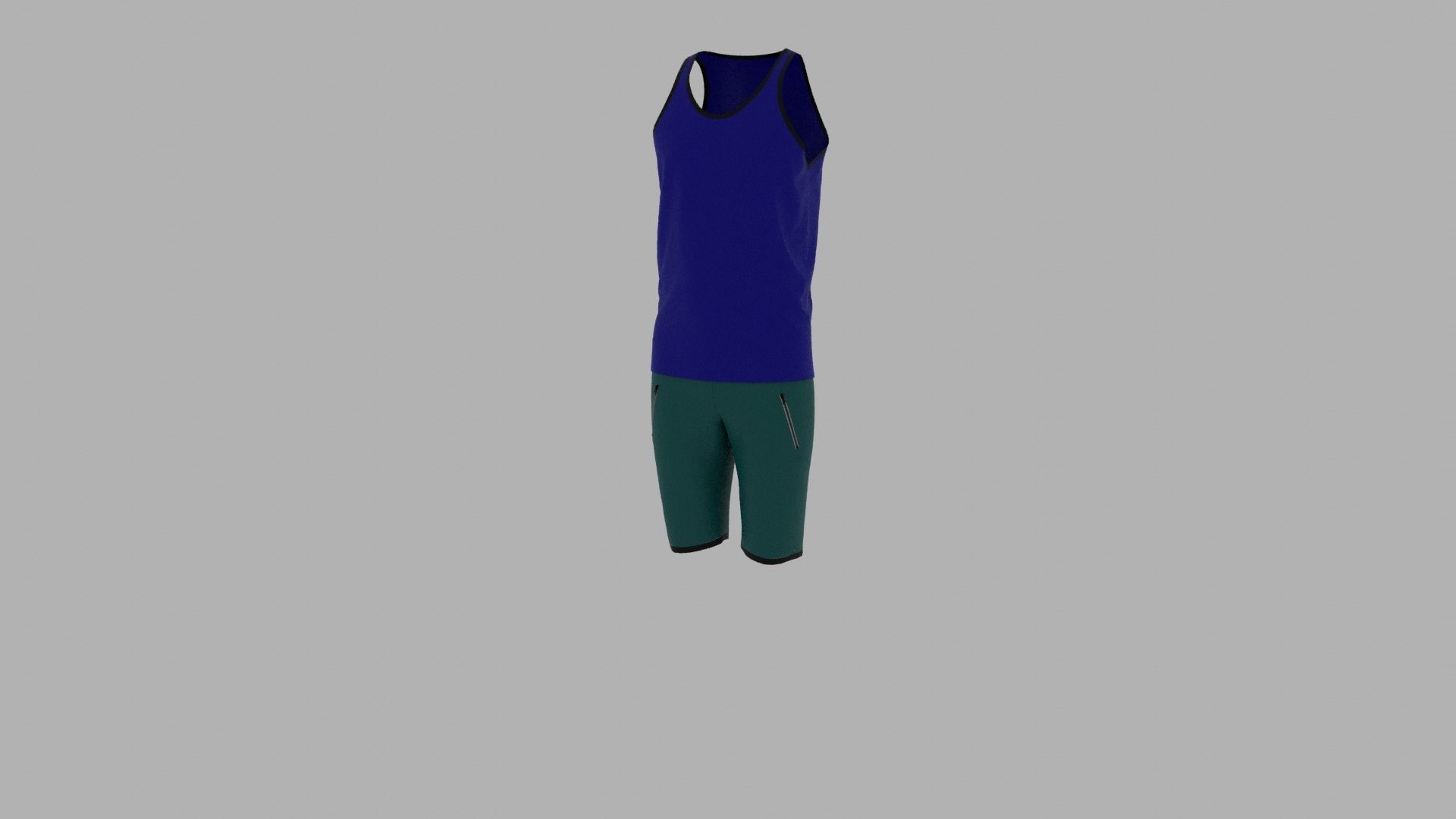 Sport Suit Low-poly 3D model_2