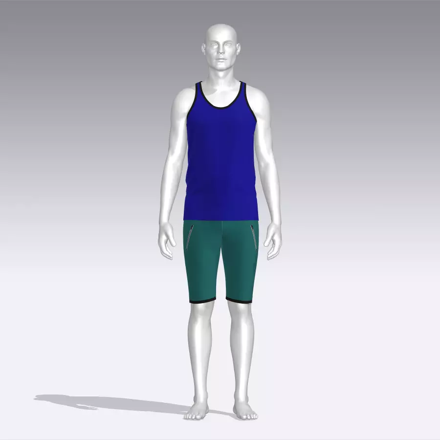 Sport Suit Low-poly 3D model_0