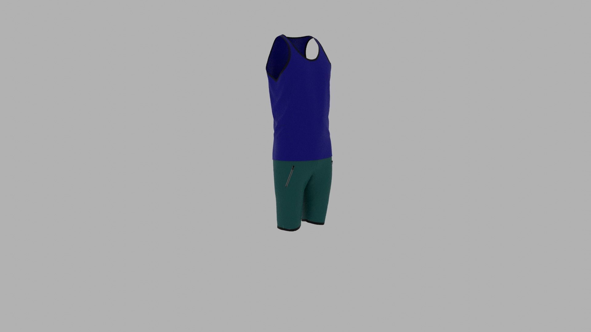 Sport Suit Low-poly 3D model_3