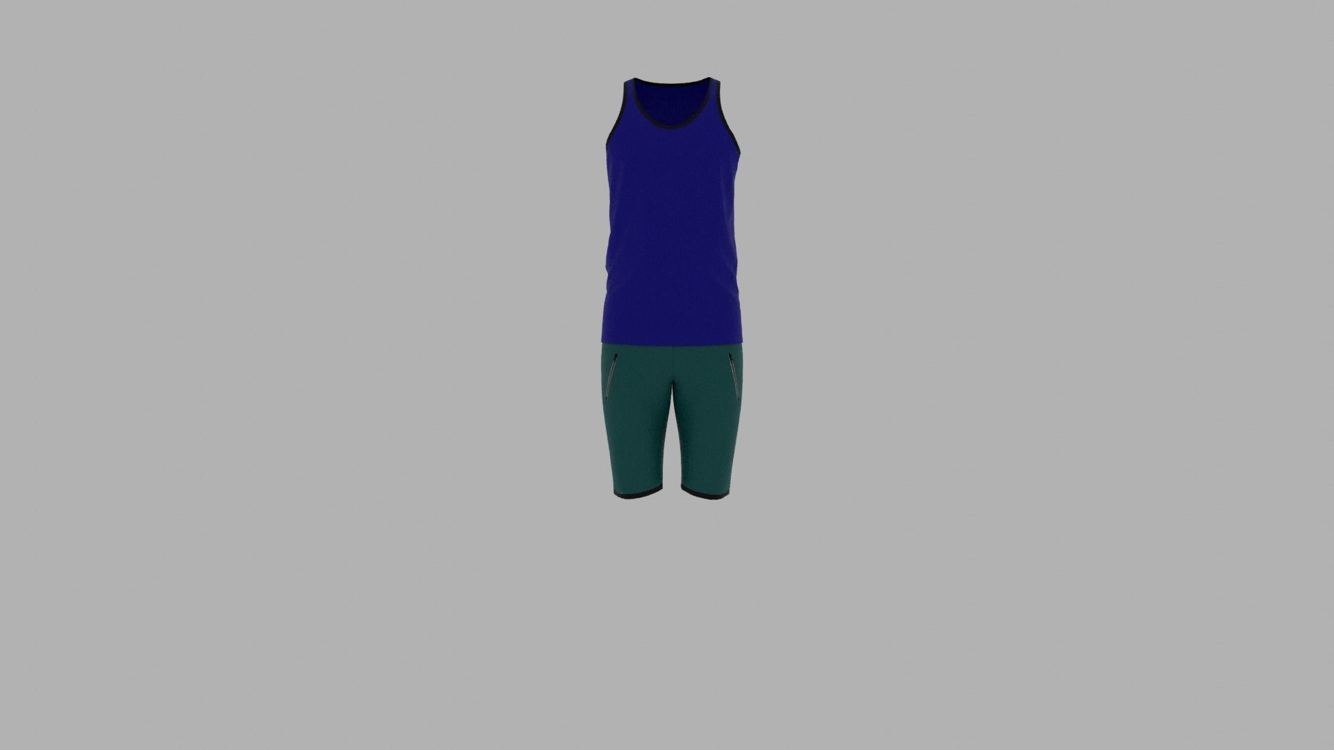 Sport Suit Low-poly 3D model_1