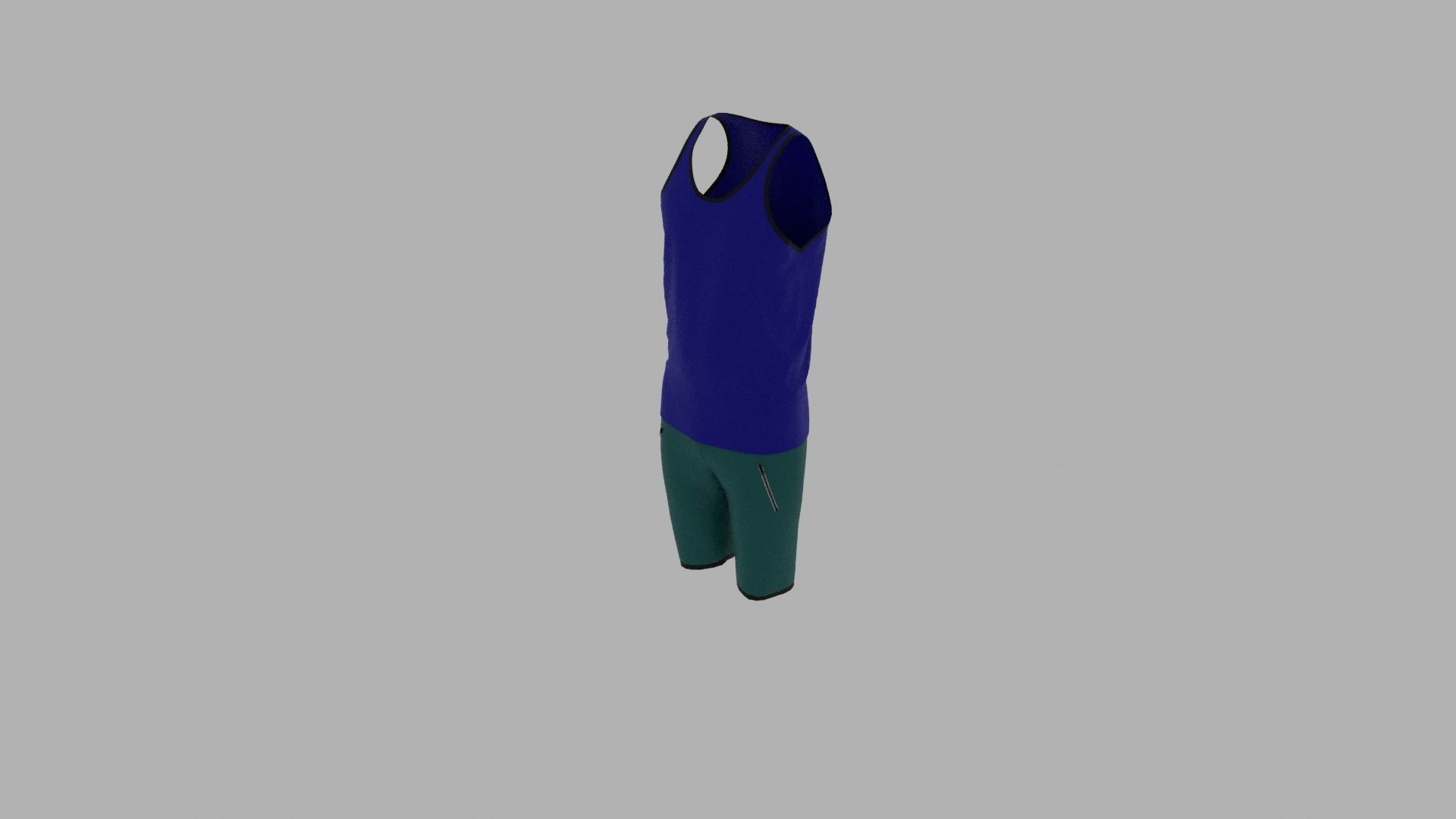 Sport Suit Low-poly 3D model_4