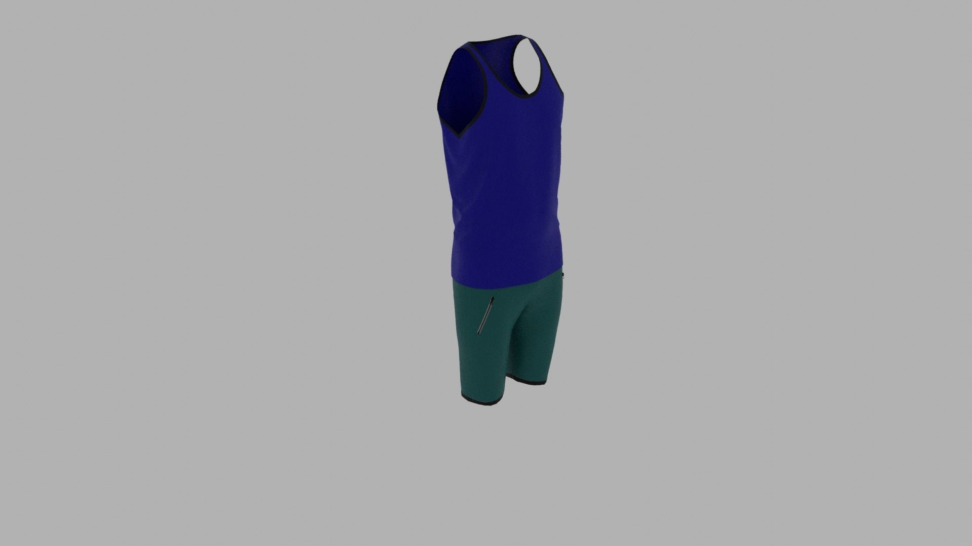 Sport Suit Low-poly 3D model_5