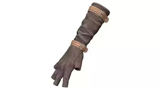 Medieval Long Fingerless Fantasy Gloves