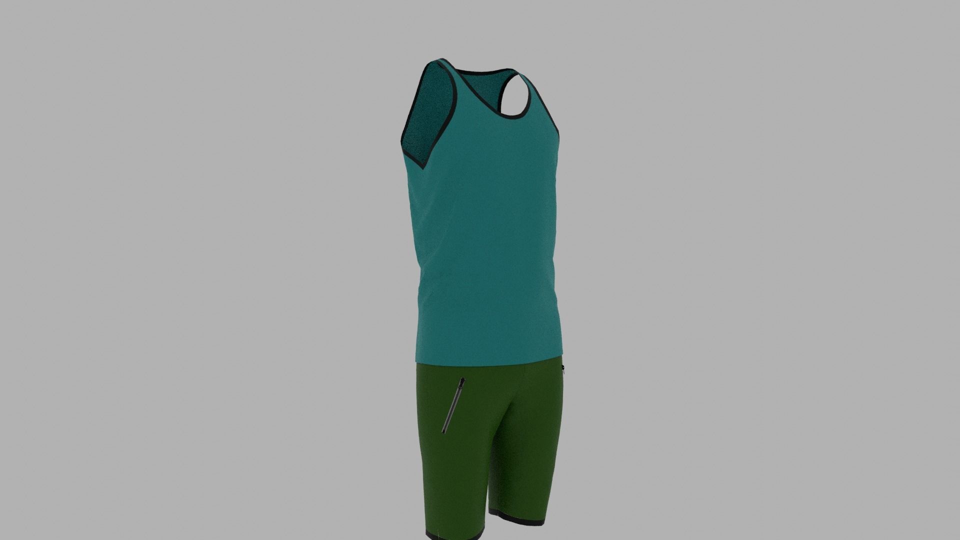 Sport Suit Low-poly 3D model_6