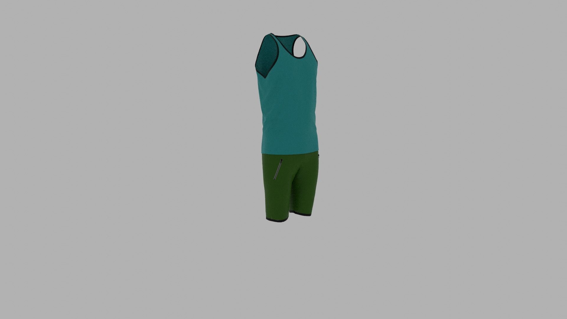 Sport Suit Low-poly 3D model_3