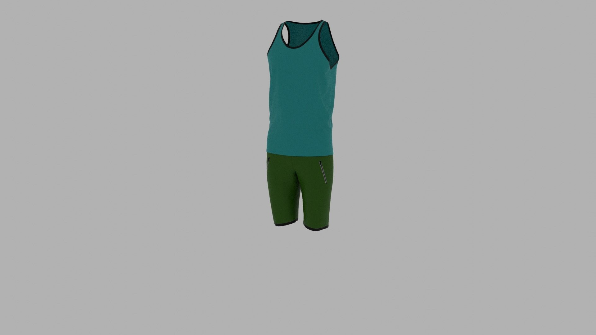 Sport Suit Low-poly 3D model_2
