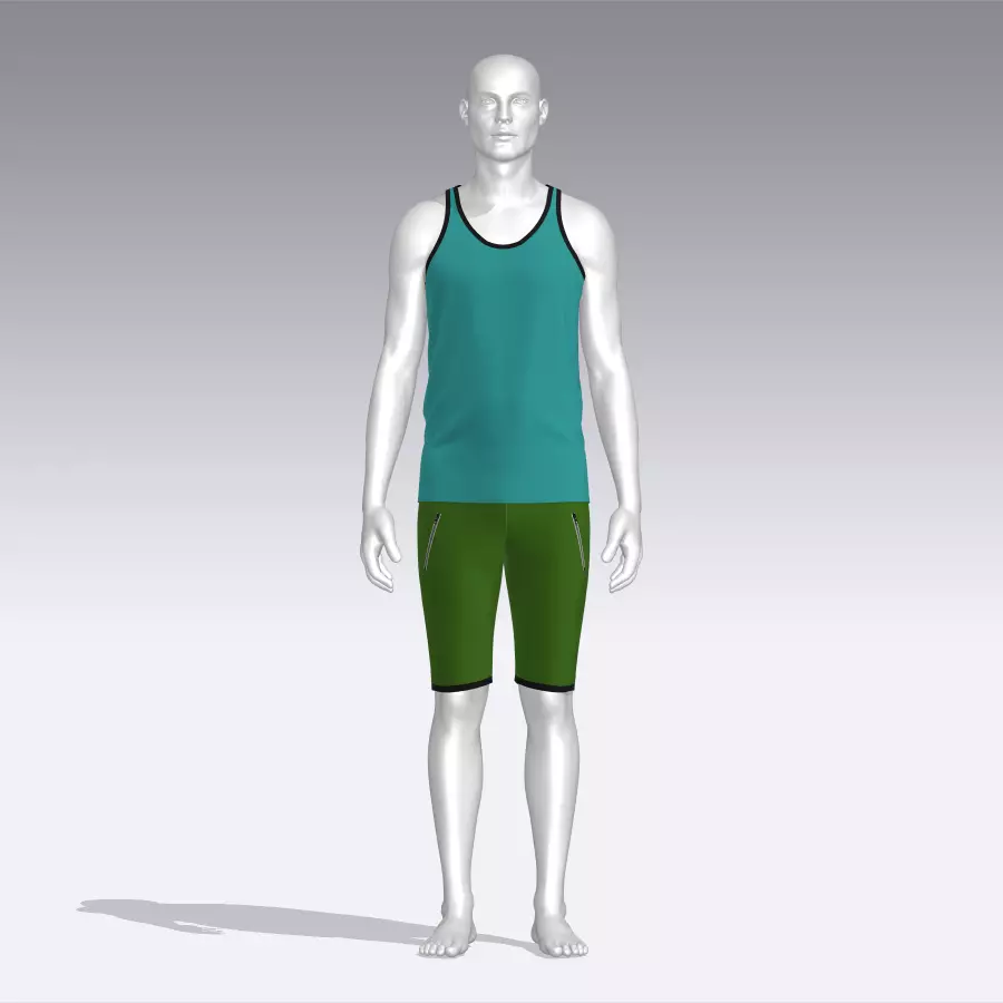 Sport Suit Low-poly 3D model_0