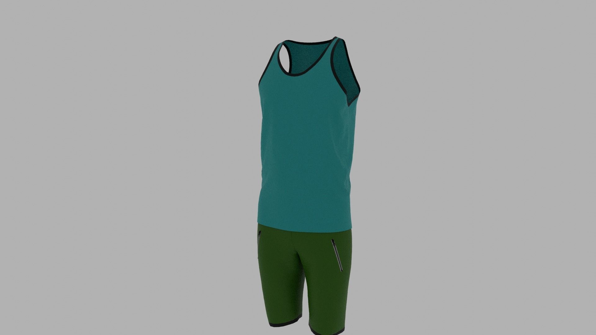 Sport Suit Low-poly 3D model_7