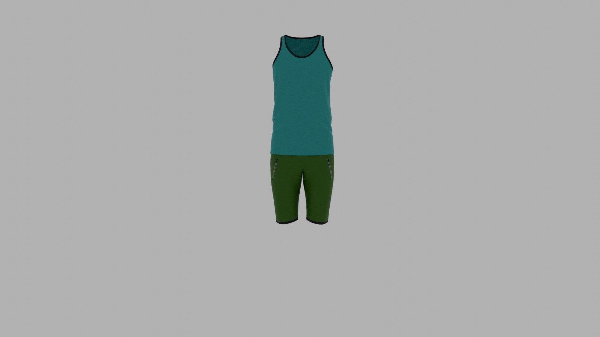 Sport Suit Low-poly 3D model_1