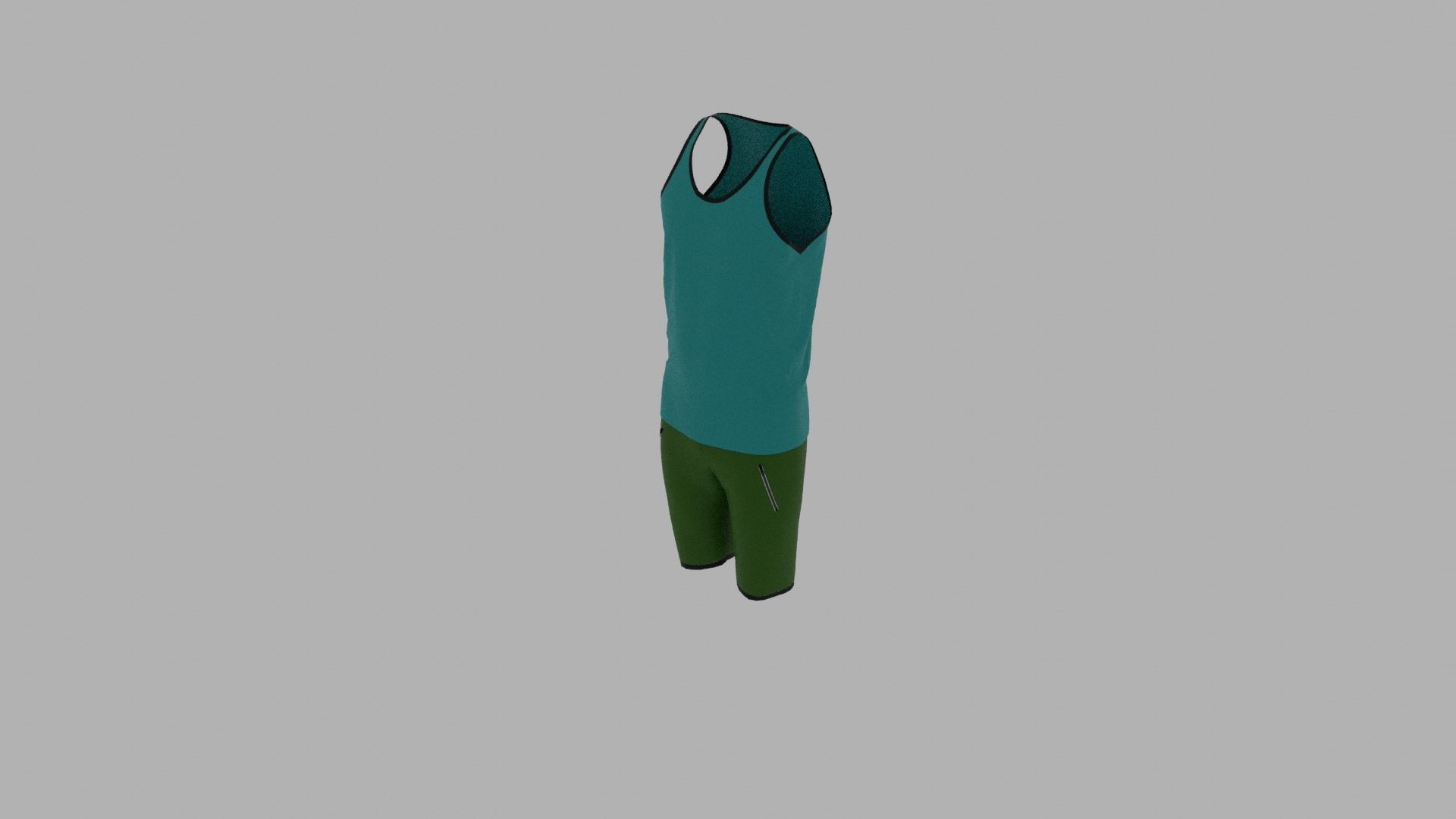 Sport Suit Low-poly 3D model_4
