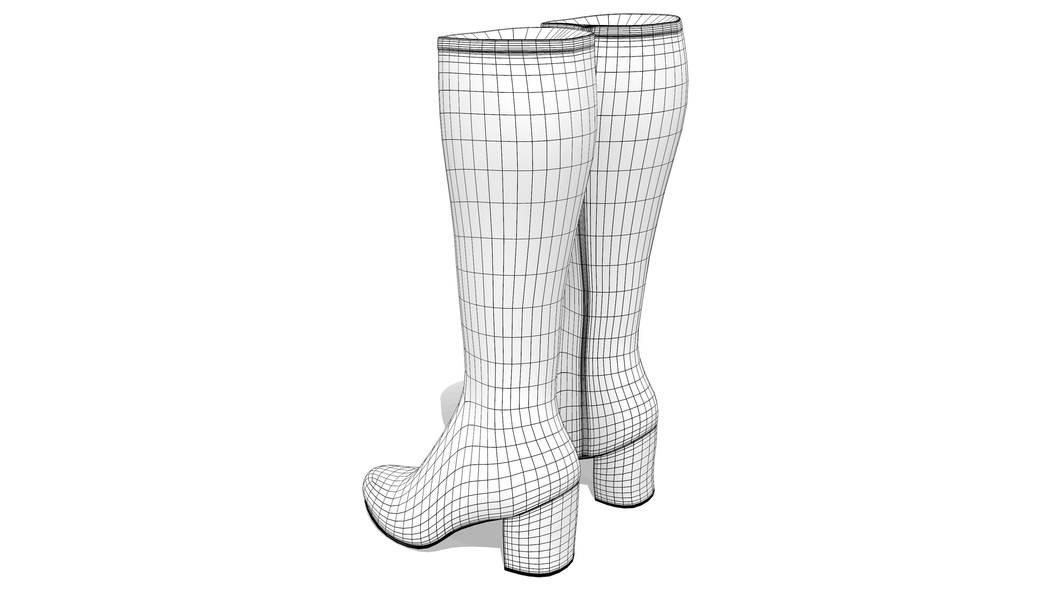 Go Go Boots Low-poly 3D model_10