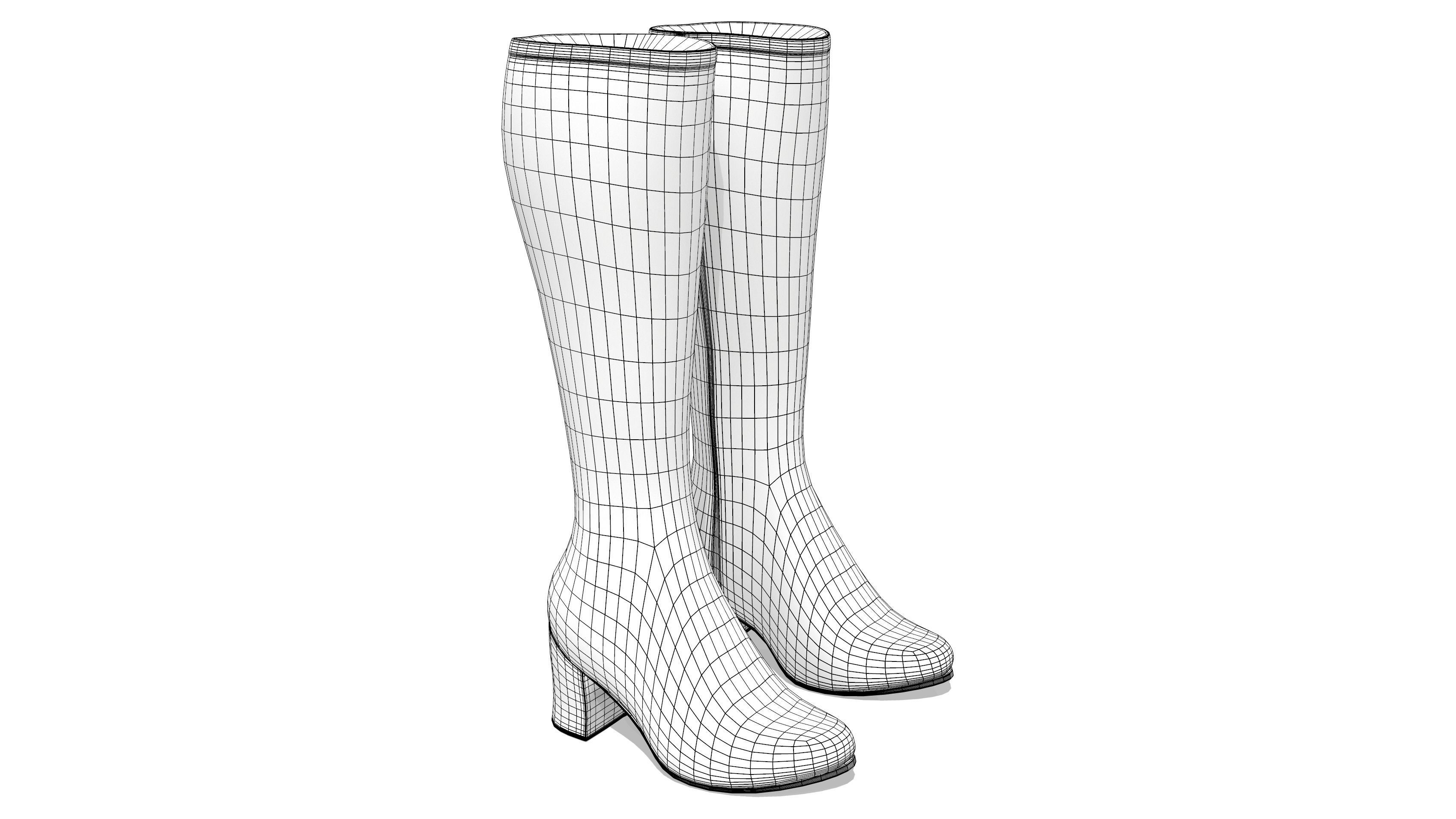 Go Go Boots Low-poly 3D model_9