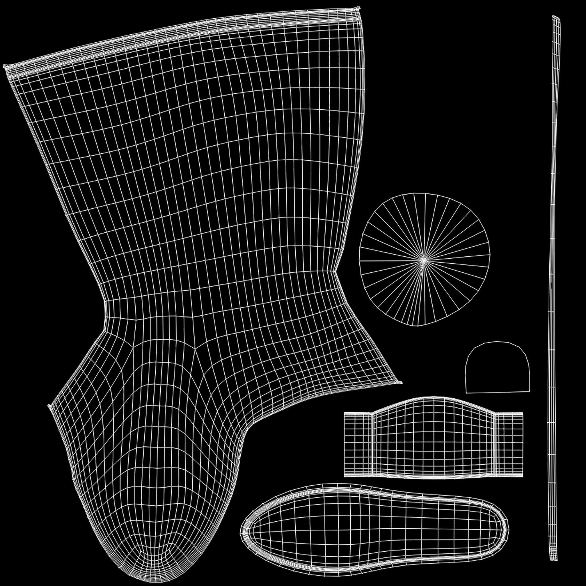 Go Go Boots Low-poly 3D model_20