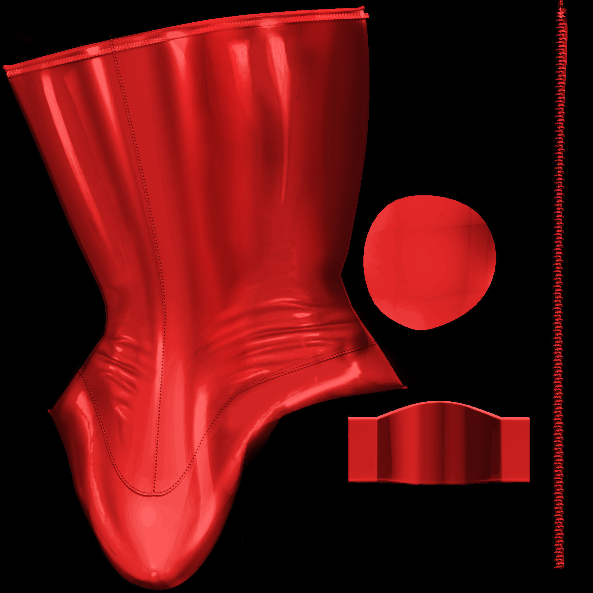 Go Go Boots Low-poly 3D model_14