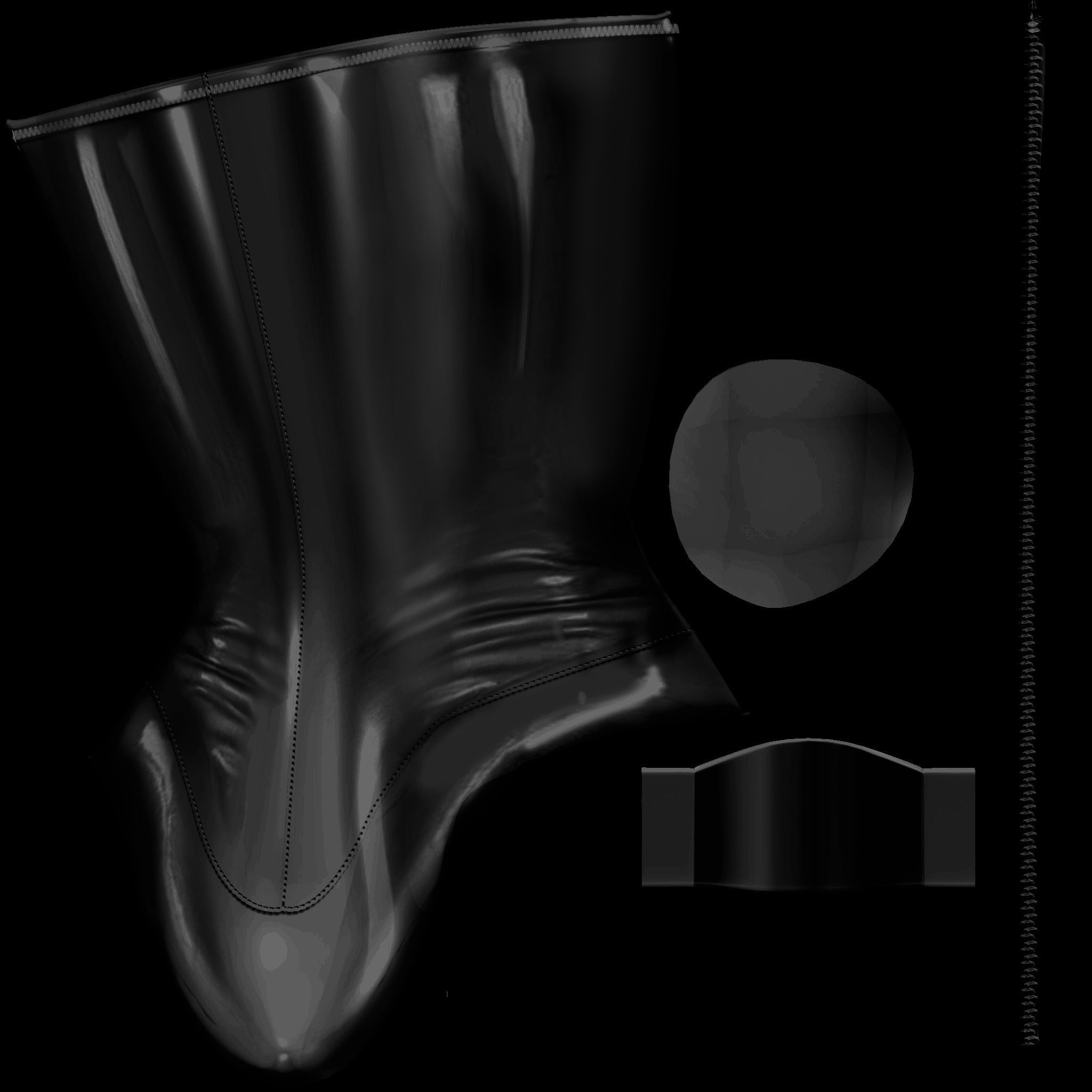 Go Go Boots Low-poly 3D model_12