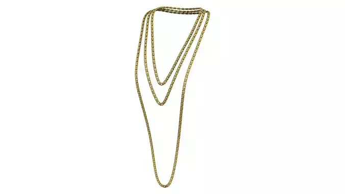 Gold Chains Long Necklace