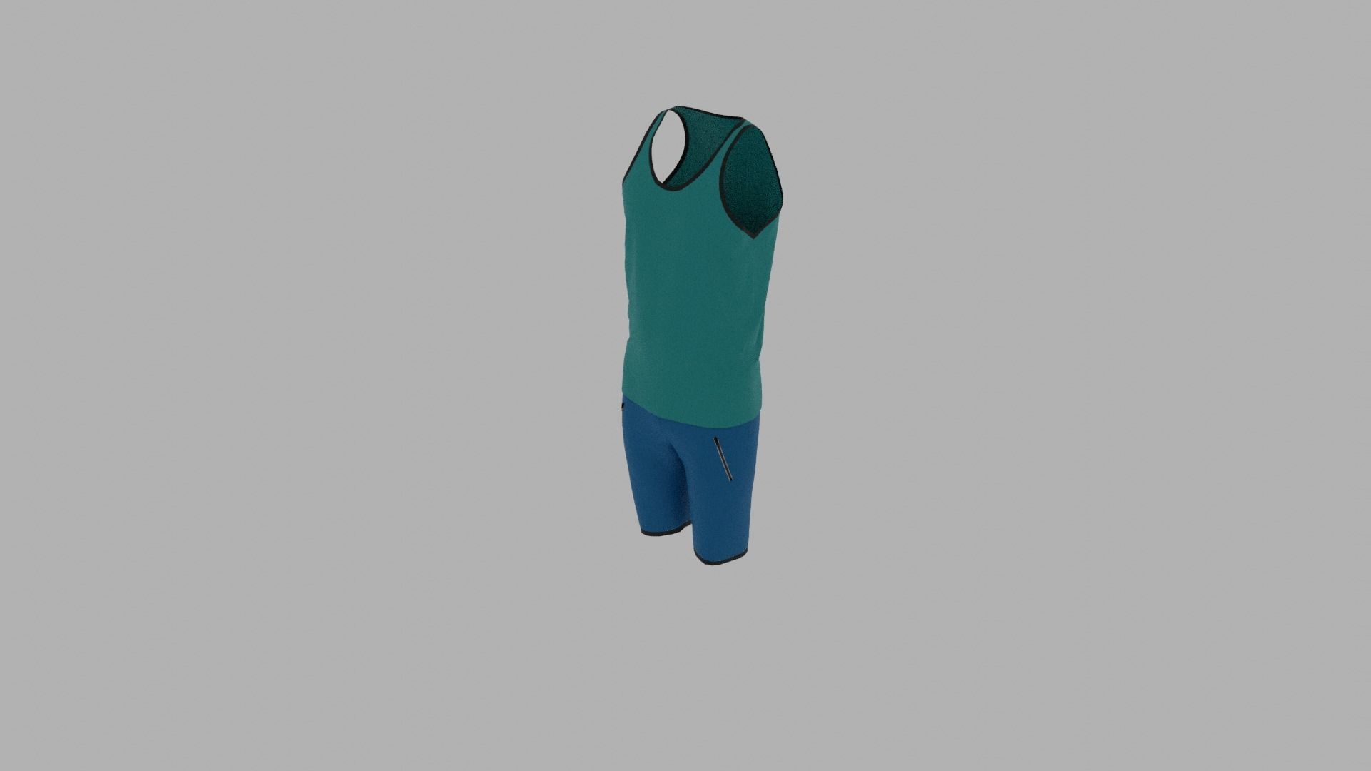 Sport Suit Low-poly 3D model_4