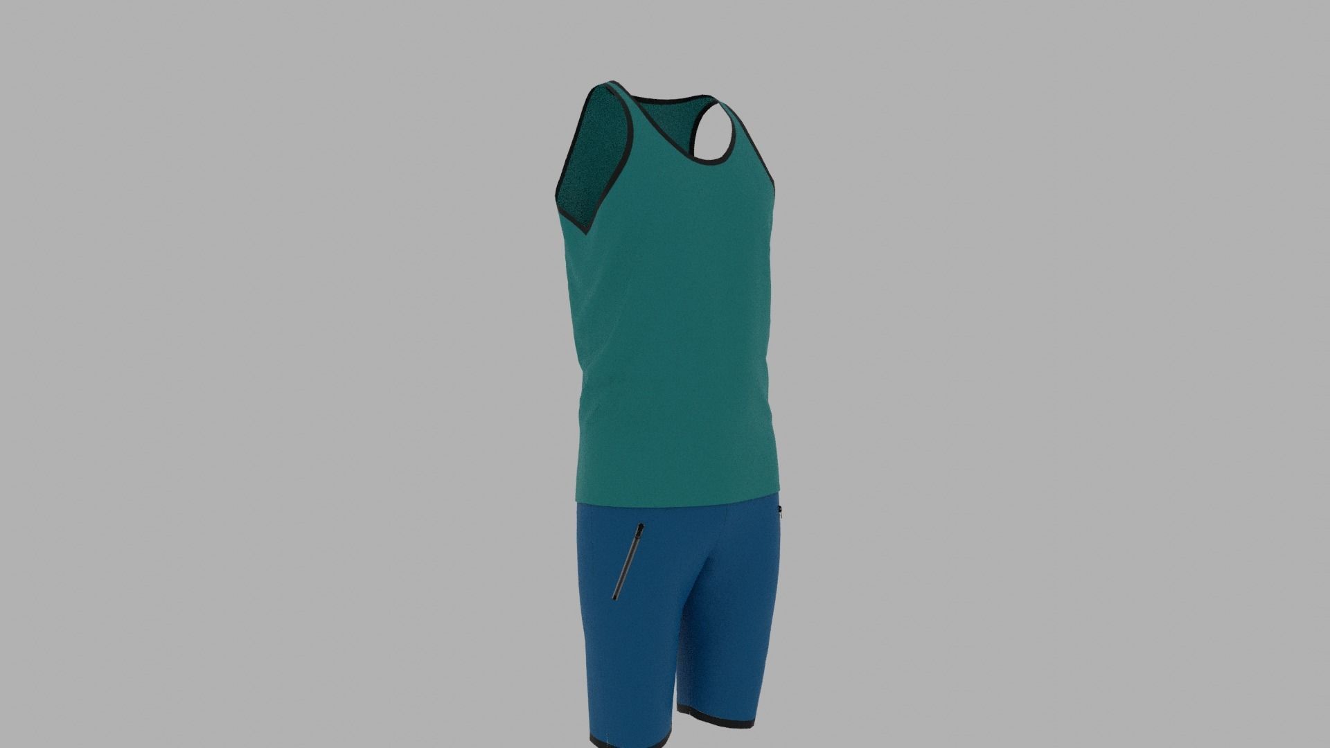 Sport Suit Low-poly 3D model_6
