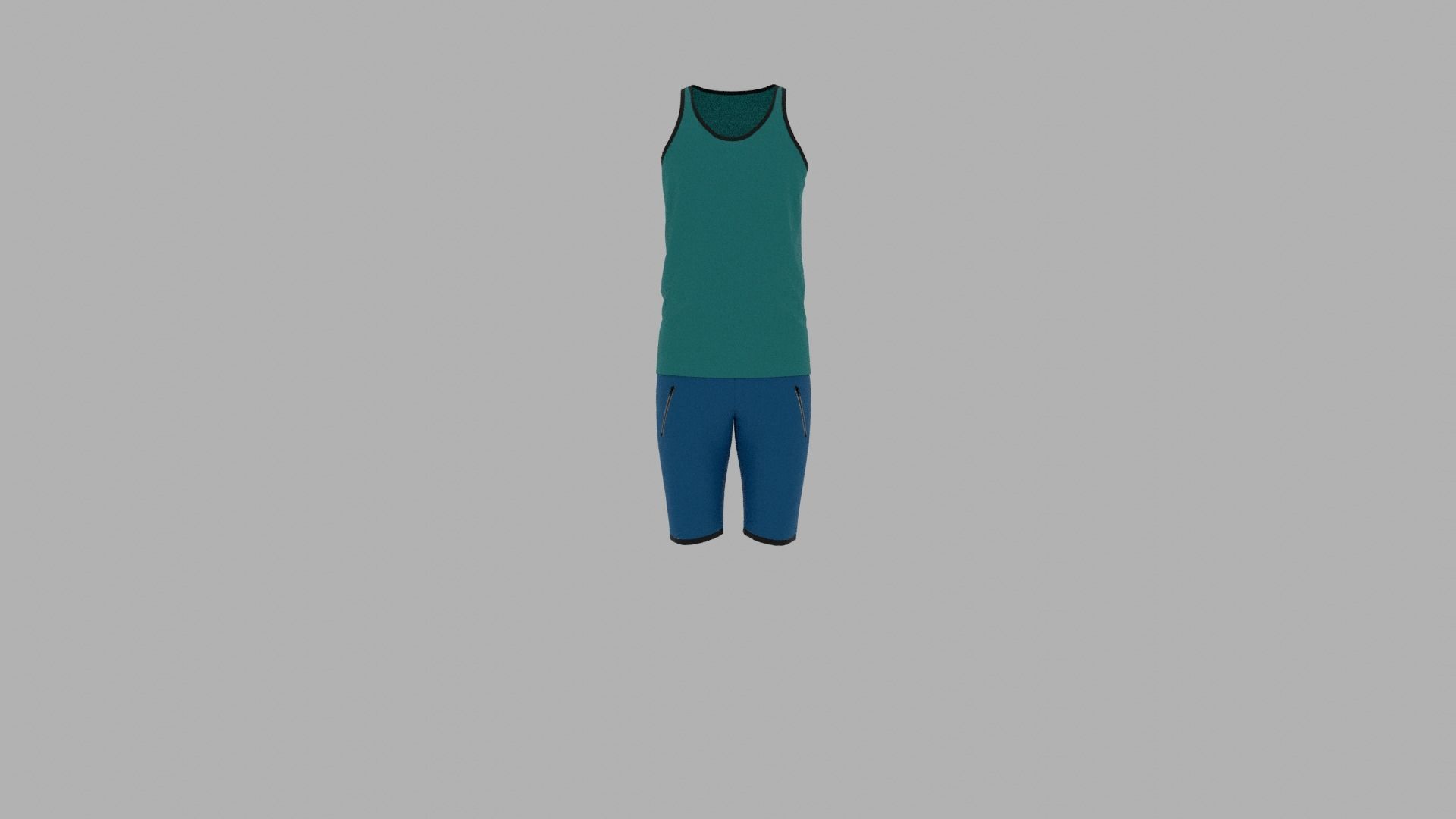Sport Suit Low-poly 3D model_1