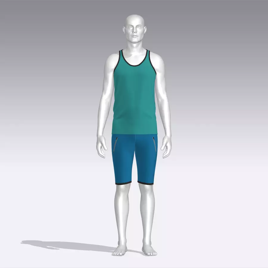 Sport Suit Low-poly 3D model_0
