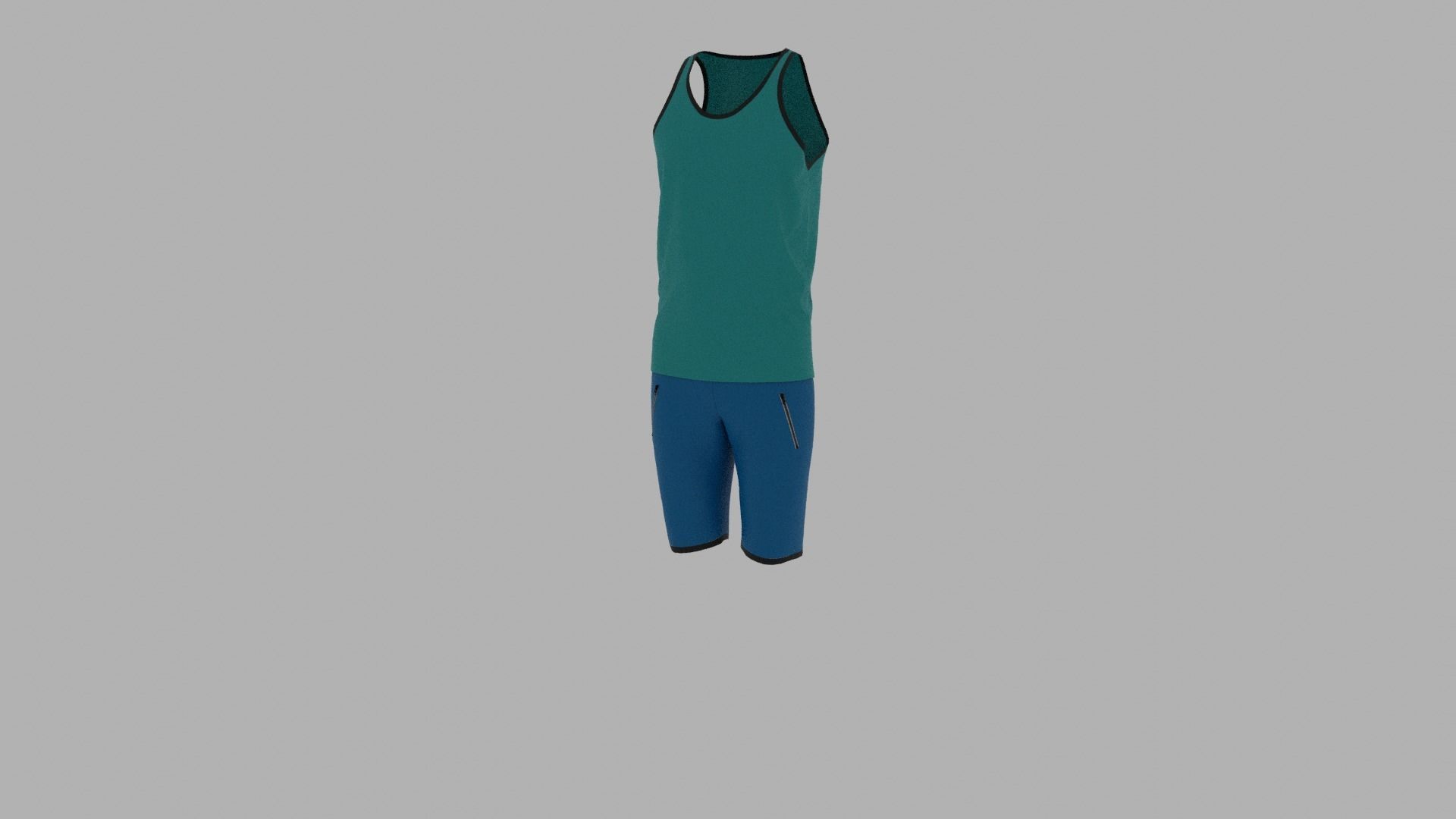 Sport Suit Low-poly 3D model_2