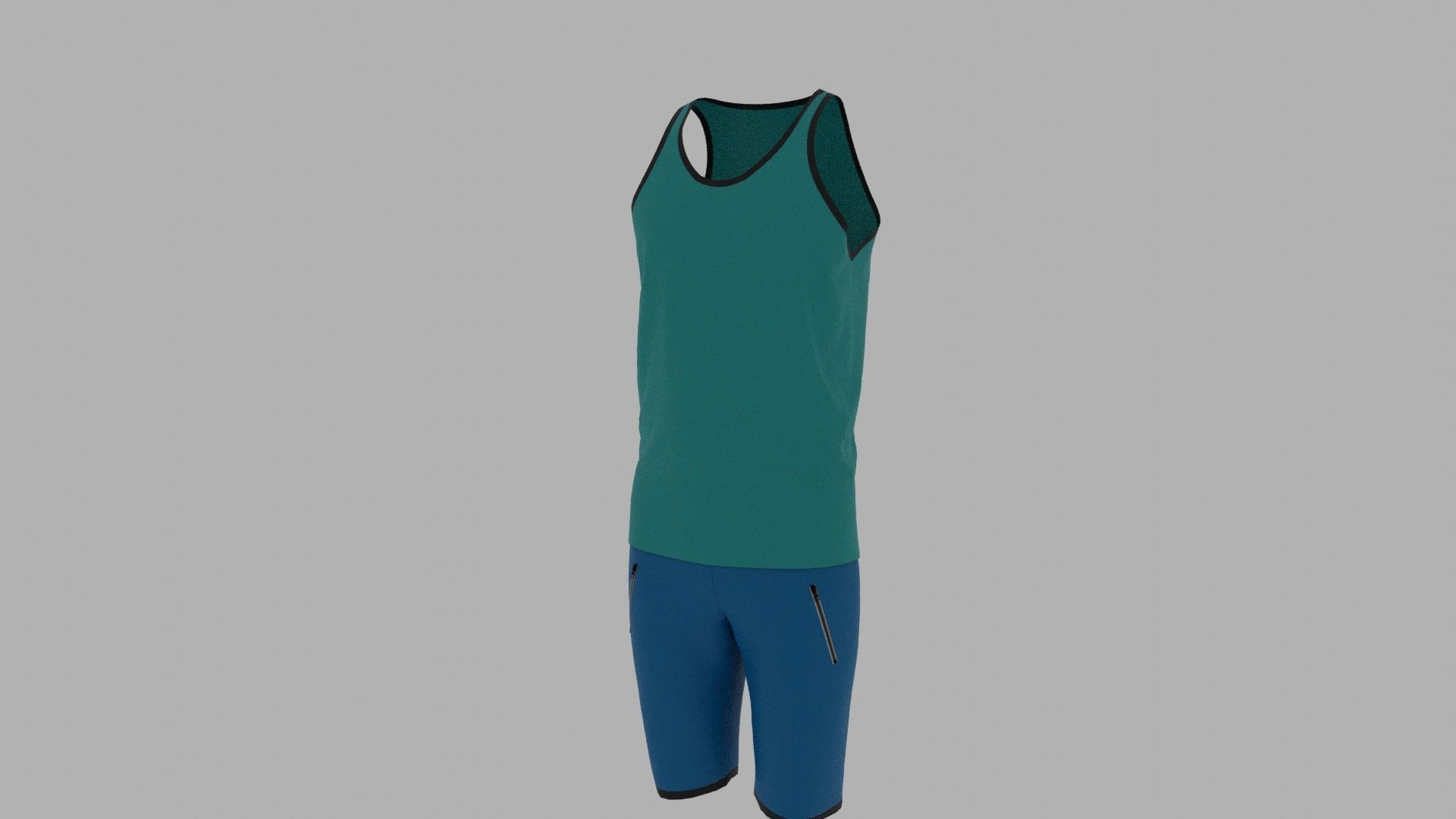 Sport Suit Low-poly 3D model_7