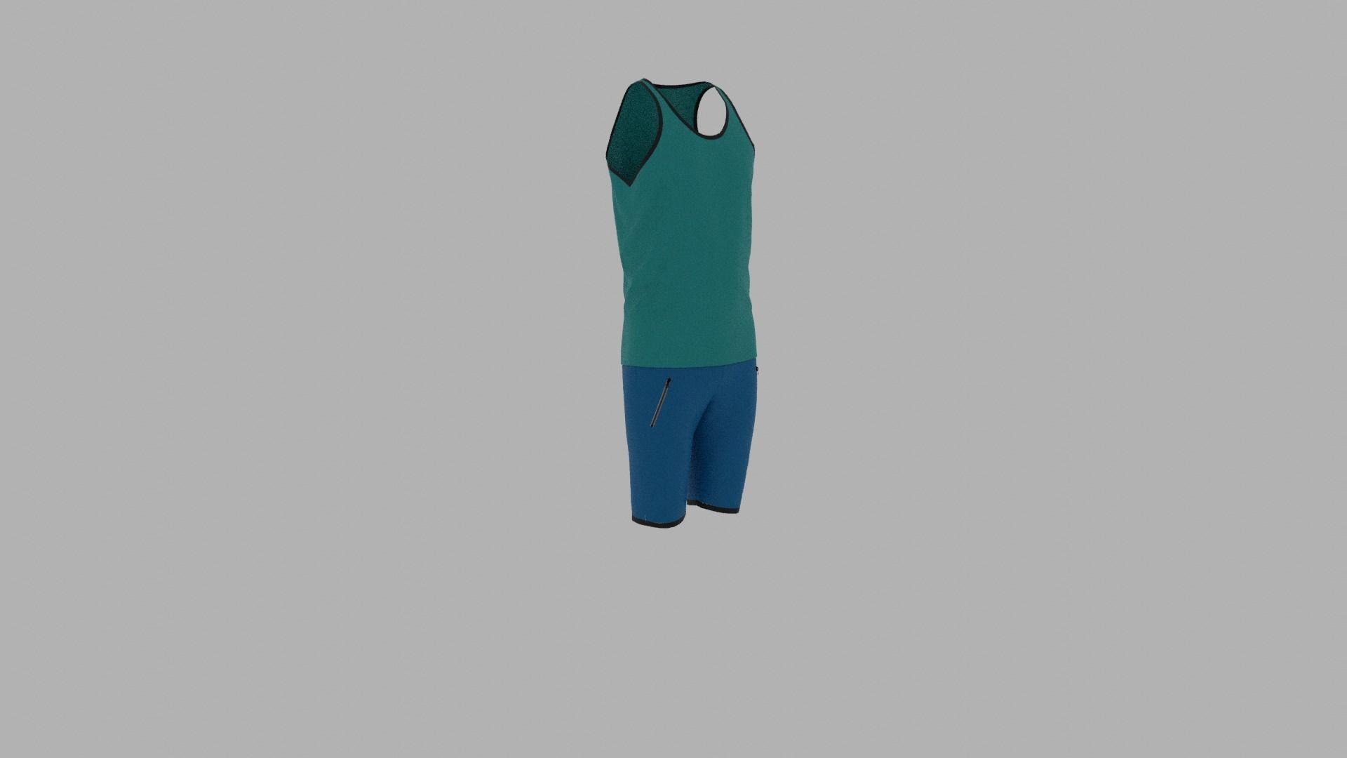 Sport Suit Low-poly 3D model_3