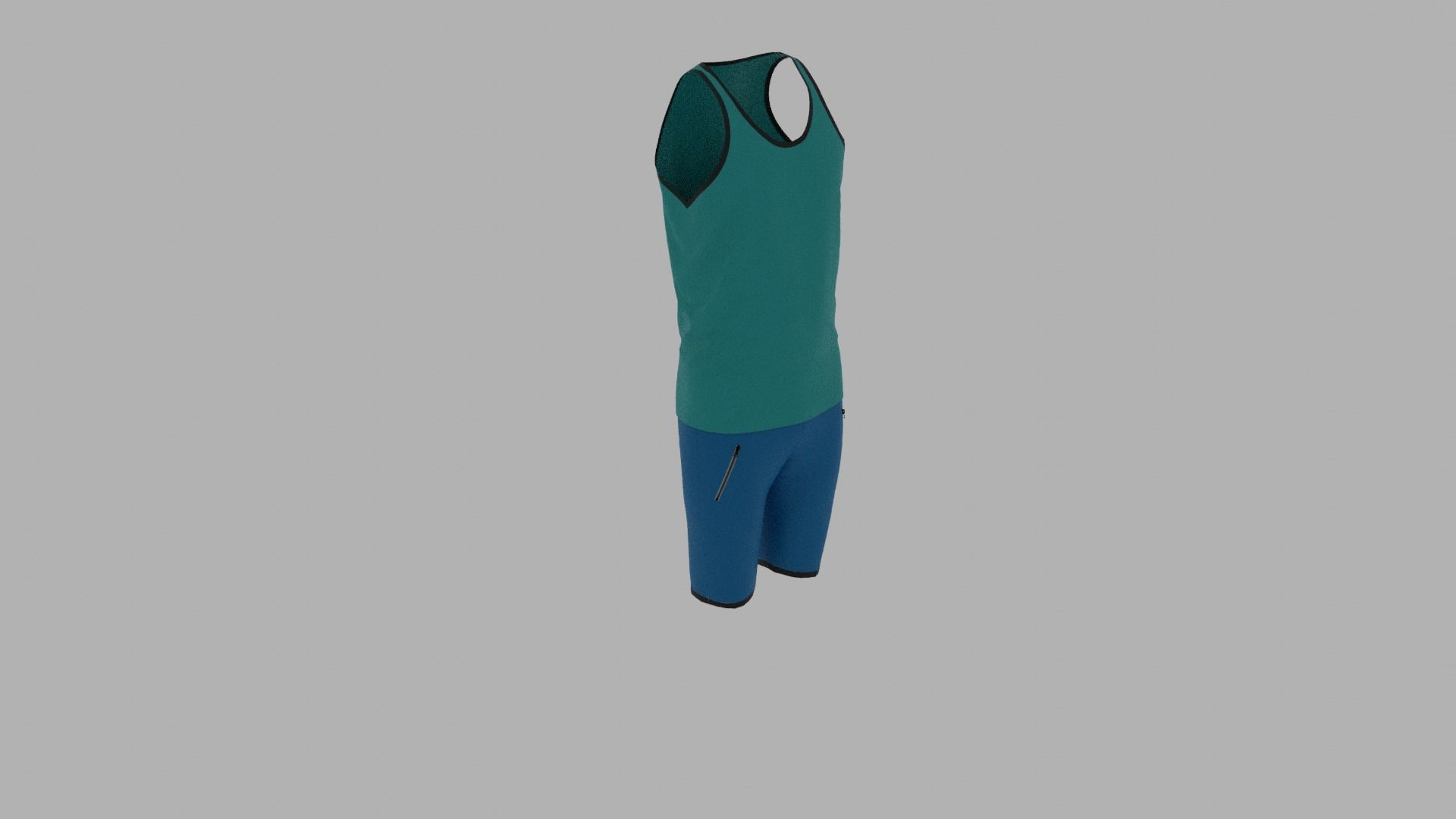 Sport Suit Low-poly 3D model_5