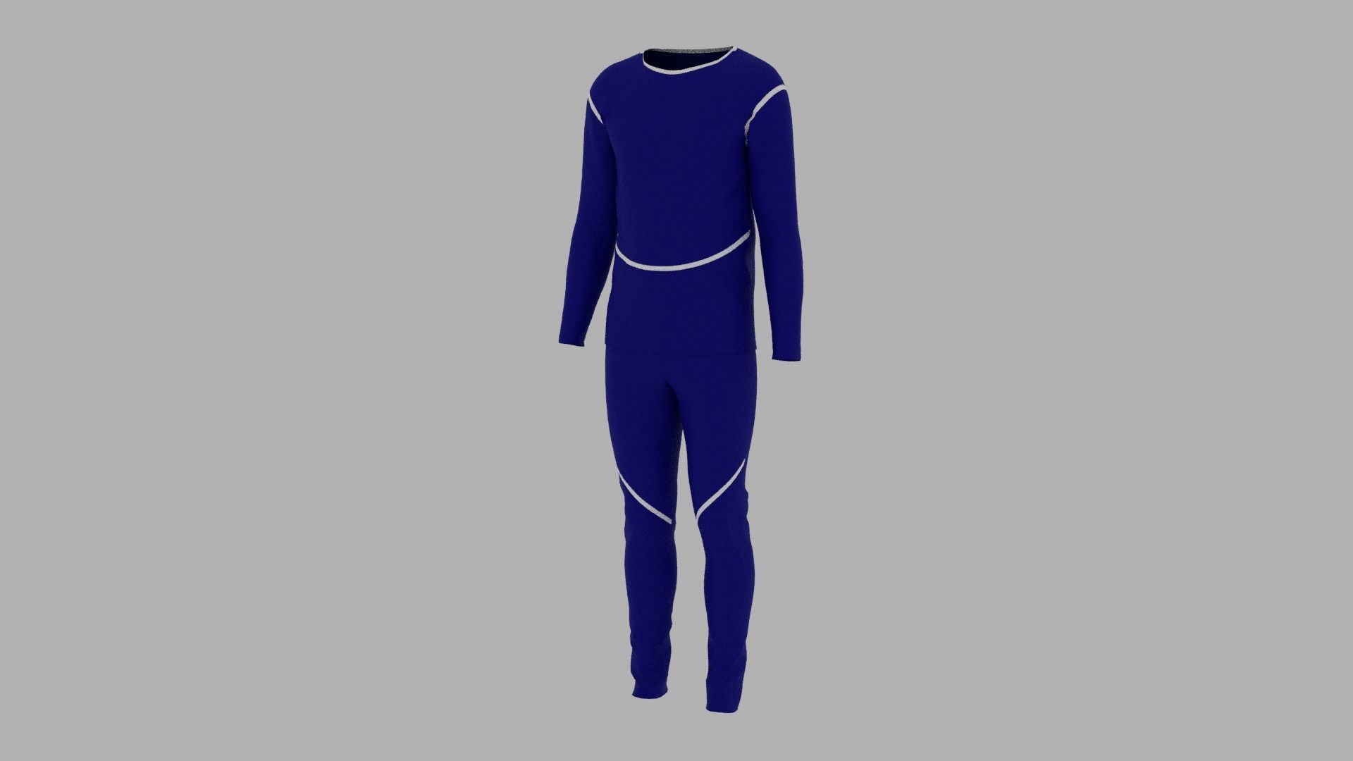 Sport Suit Low-poly 3D model_2