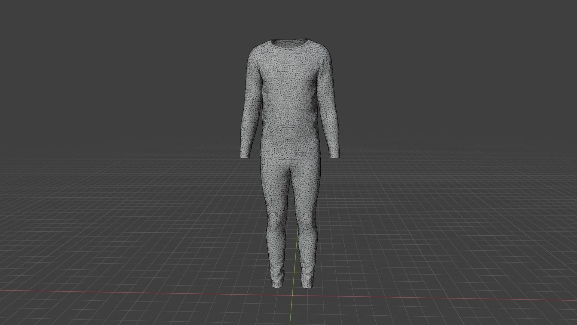 Sport Suit Low-poly 3D model_8