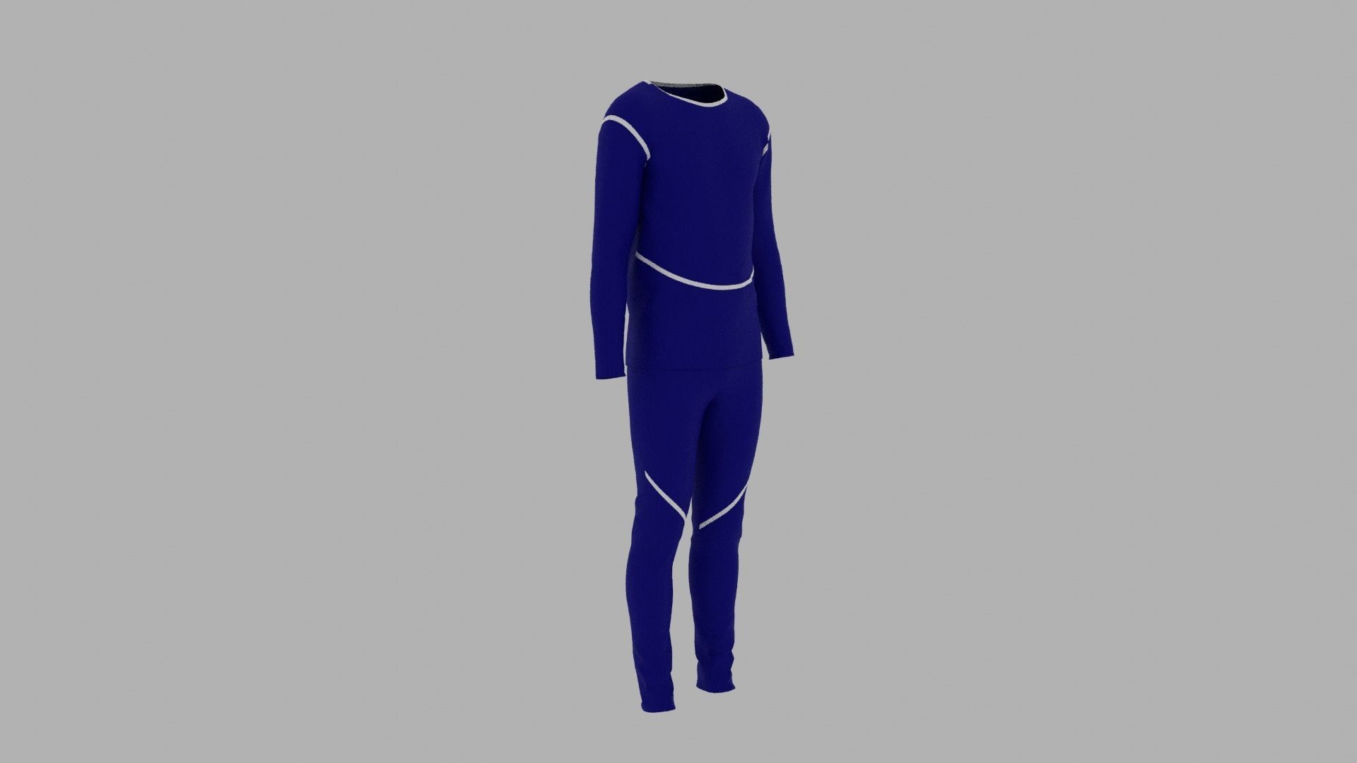 Sport Suit Low-poly 3D model_3