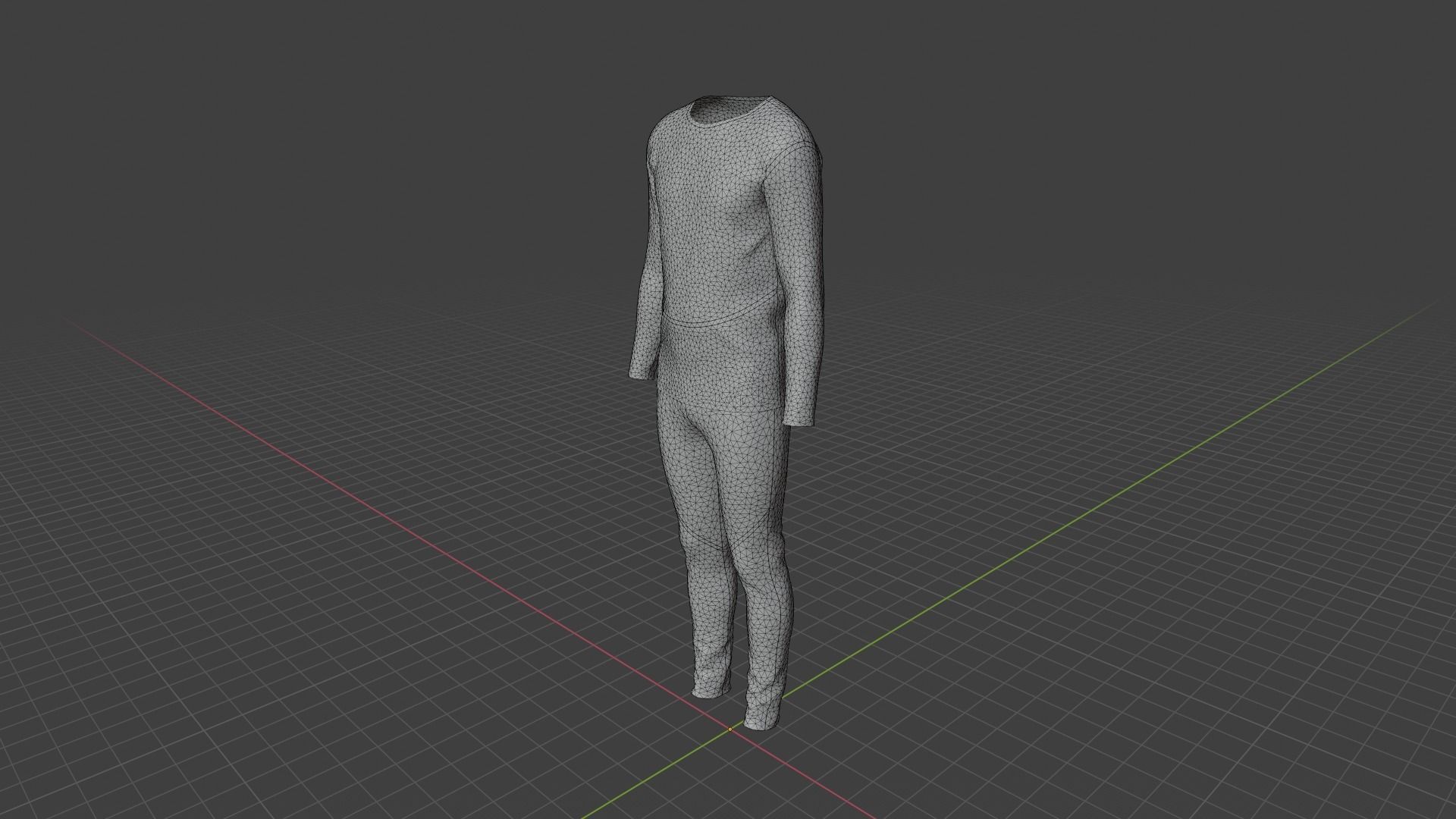 Sport Suit Low-poly 3D model_9